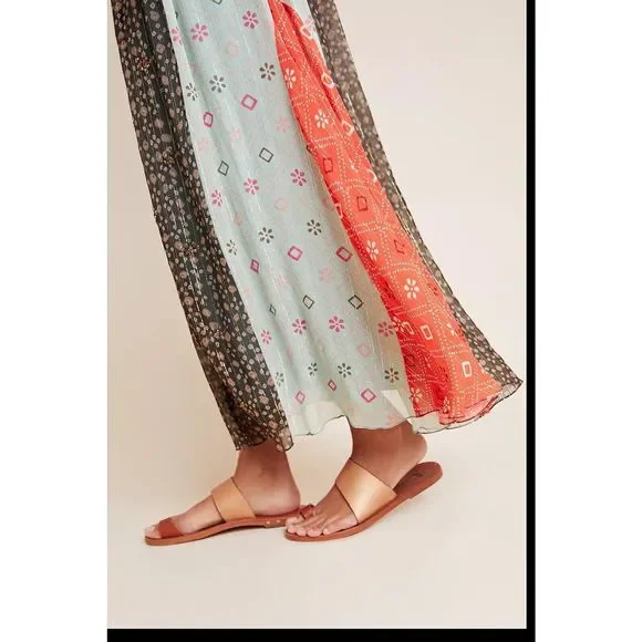 NWT Anthropologie Verb Pallavi Singhee Margot Pleated Floral Maxi Skirt Size 8 - Picture 4 of 11